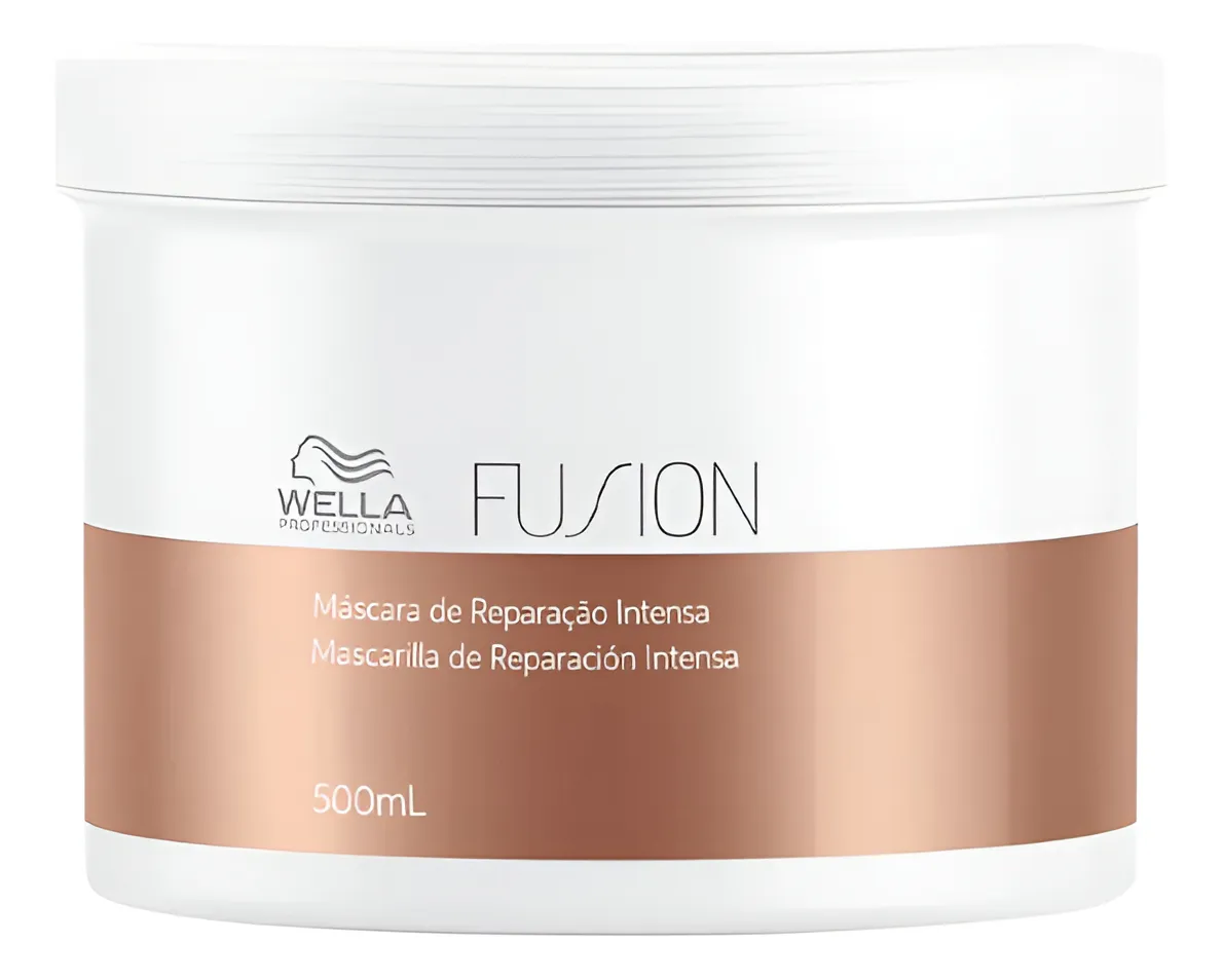 Máscara Wella Fusion Reconstrutora 500ml Cabelo Forte e Revitalizado
